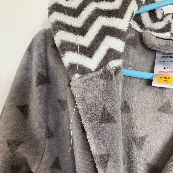 Pekkle Boys Hooded Fleece Bath Robe Size 4/5 - Picture 4 of 7
